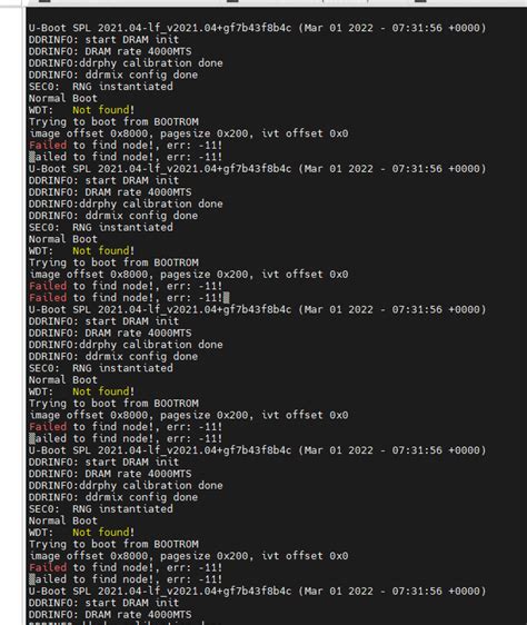 Imx8mp Boot Fail Failed To Find Node Err 11 Nxp Community
