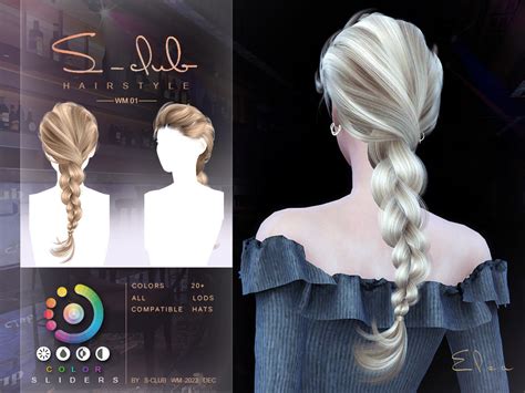 The Sims Resource Single Braid Hairstyles Elsa