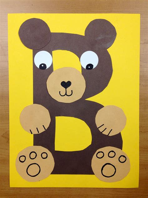 B Is For Bear Brown Bear Preschool Alphabet Craft Letter B Craft