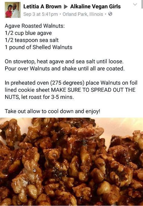 Check spelling or type a new query. Agave roasted walnuts with Dr Sebi approved ingredients ...