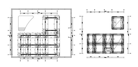 Ground And First Floor Structure Plan Detail For Residential House Dwg