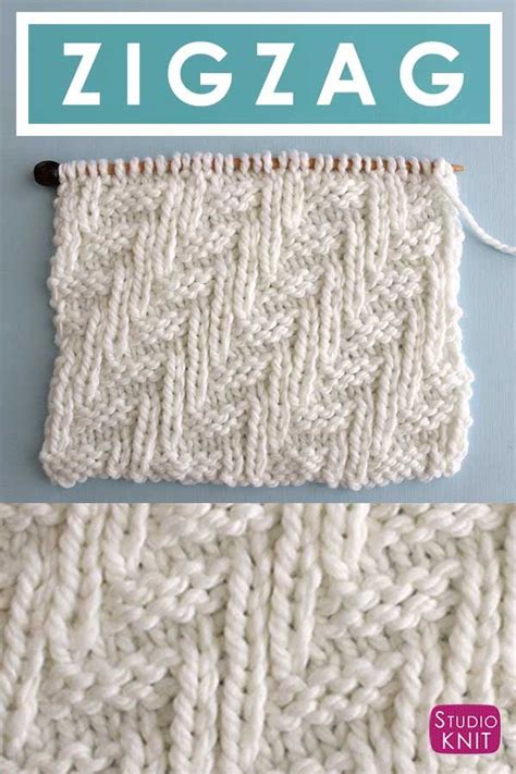 How To Knit The Diagonal Chevron Zigzag Knit Stitch Pattern Knit