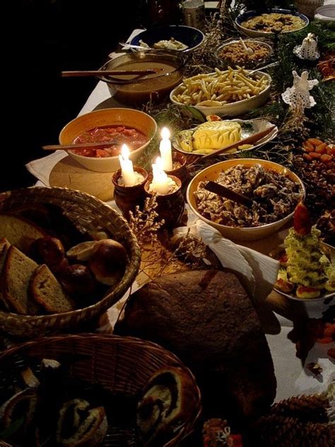 Wigilia traditional christmas eve supper in poland. 