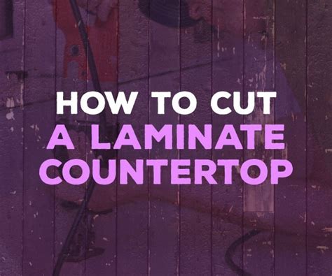 Install the countertop onto the base cabinets by applying carpenter's glue to the tops of the base cabinet frames, then align and place the countertop onto the cabinets. How to Cut Laminate Countertop Using a Circular Saw