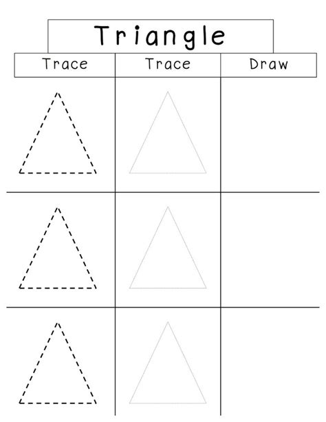 Triangle Worksheets Preschool 101 Printable Triangle Worksheet