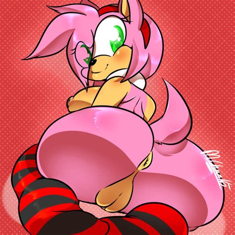 Rule 34 2015 All Fours Amy Rose Anthro Anus Ass Big Breasts Black