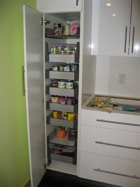 Narrow pantry cabinet, excellent for the kitchen that lacks the space for ordinary furniture. Pinterest: Discover and save creative ideas