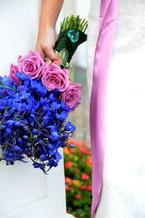 Check spelling or type a new query. Bright Blue Delphiniums And Pink Roses Wedding Flower ...