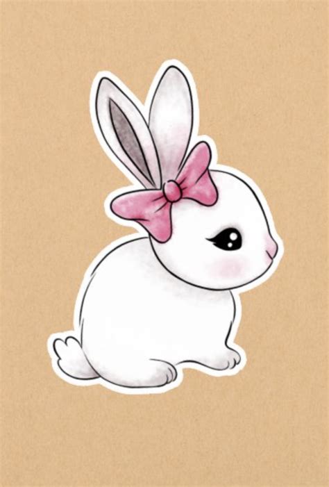 Cute Bunny Rabbit Doodle Drawing Sticker Zazzle Com In Drawing Stickers Doodle