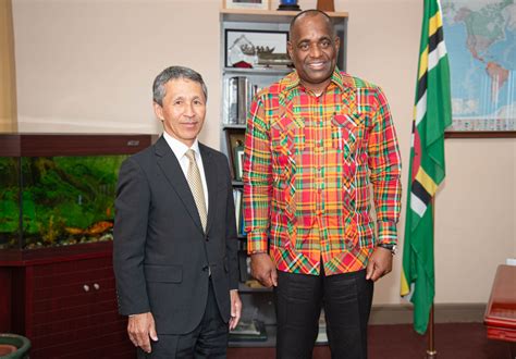 Dominica Pm Roosevelt Skerrit Welcomes Ambassador Of Japan Yutaka