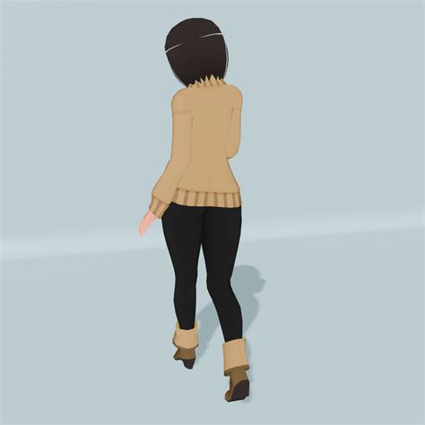 Polly Low Poly Anime Character Free 3d Model In Woman 3dexport