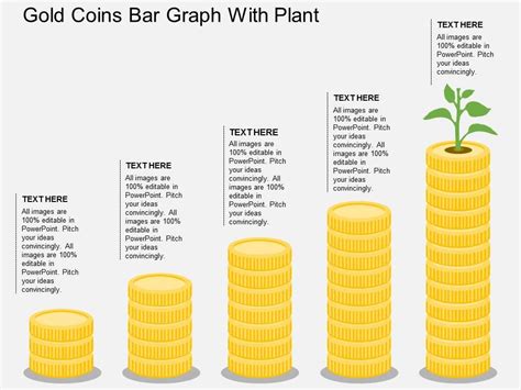 I want to simulate flipping a fair coin 500 times. Gold Coins Bar Graph With Plant Flat Powerpoint Design ...
