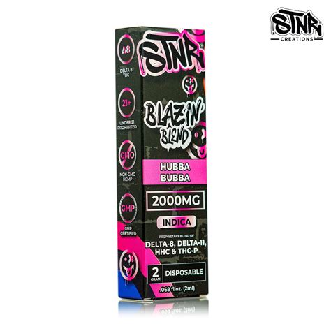 STNR Creations: Hubba Bubba | Blazin' Blend | 2 Gram Disposable | Leafly