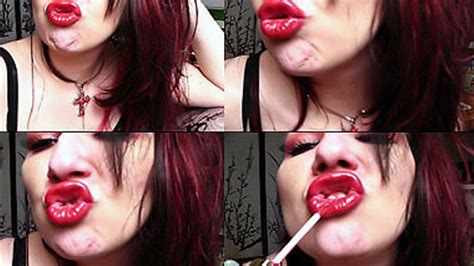 Lipstick Fetish Videos Bjs Facials Big Black Butt Plug For Slutty Red