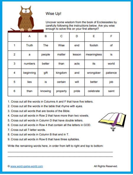 Our Bible Word Puzzles Are Fun And Instructive Word Puzzles For Kids