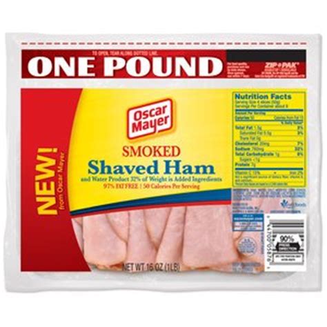 Amazon Com OSCAR MAYER LUNCH MEAT COLD CUTS SMOKED HAM SHAVED 16 OZ