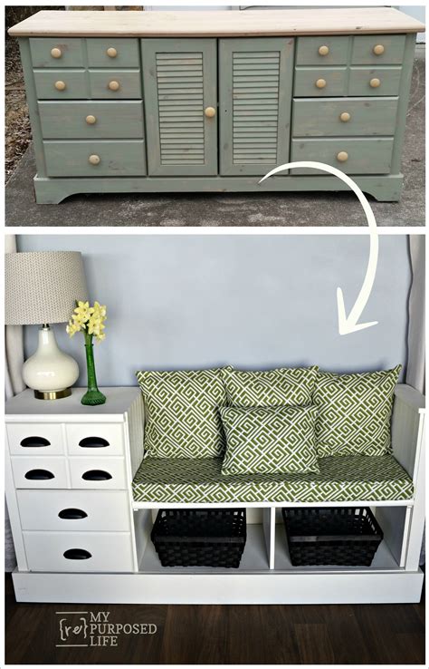 Storage Bench Made From A Dresser My Repurposed Life® Rescue Re
