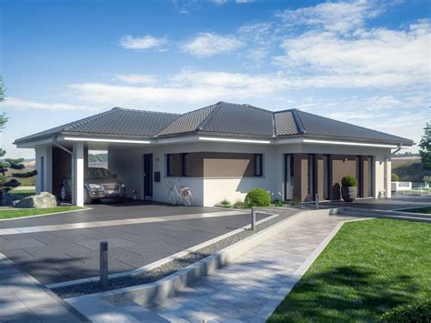 Bungalow mit turmzimmer und integrierter garage, wir bauen ihren bungalow stein auf stein, monolithisch in ziegelbauqualität. Mehrfamilienhaus bauen - Für viele Familien | Fertighaus.de