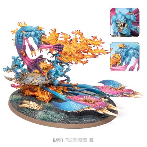Showcase Burning Chariot Of Tzeentch Inc Painting Guides Tale Of