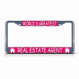 Real Estate License Plate Frames Pictures