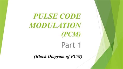 Pulse Code Modulation Pcm Part1 Youtube