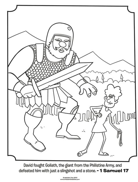 Showing 12 coloring pages related to david and goliath. David and Goliath - Bible Coloring Pages | Bible coloring ...