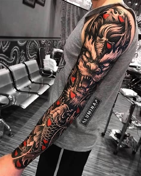 Inspirational Ink Sleeves Dragon Sleeve Tattoos Realistic Tattoo Sleeve Samurai Tattoo Sleeve