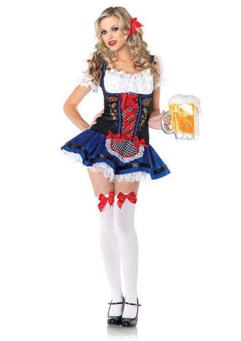 Sexy Oktoberfest Frauline Beer Maid Dress Outfit Adult Women S Halloween Costume
