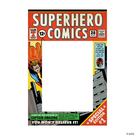Comic Superhero Photo Frame Prop Oriental Trading