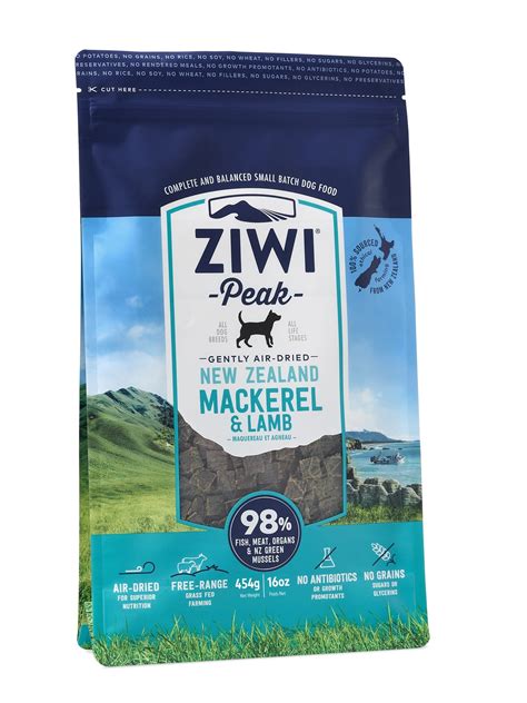 The dog food industry is constantly changing and increasing the availability of many different types of canine commercial diets. Ziwi Peak Air Dried Mackerel & Lamb Dog Food - 454g