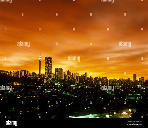 Johannesburg City Skyline Showing Berea And Hillbrow With The 59 Story