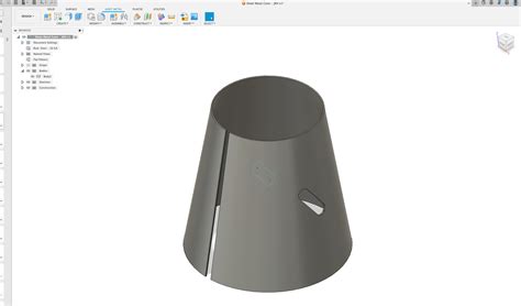 Sheet Metal Cone Unfold And Cutout Autodesk Community