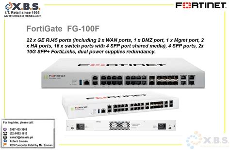 Firewall Fortinet Fortigate Fg 100f Next General Firewalls Middle