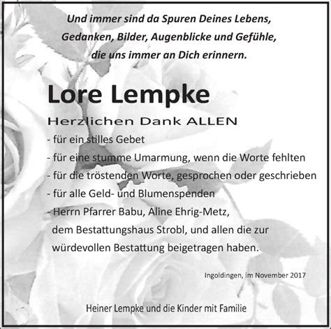 Traueranzeigen Von Lore Lempke Schwaebische De Trauerportal My Xxx