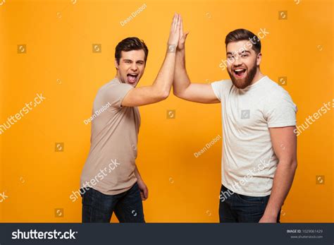 1135 2 Guys High Fiving Images Stock Photos And Vectors Shutterstock