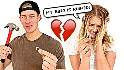 Smashing My Wifes Wedding Ring Prank Youtube