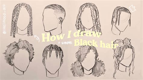 ️how I Draw Black Hairstyles Simple 🌱 Youtube