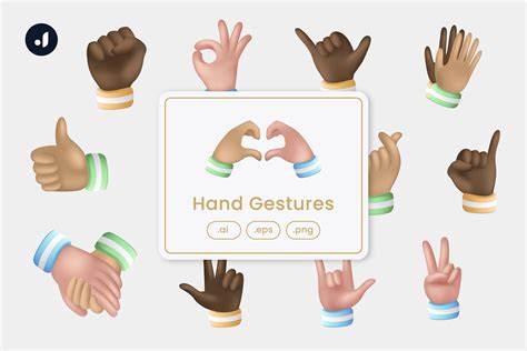 Hand Gestures Illustration Creative Market