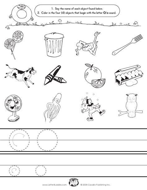 Initial Sounds Worksheet O