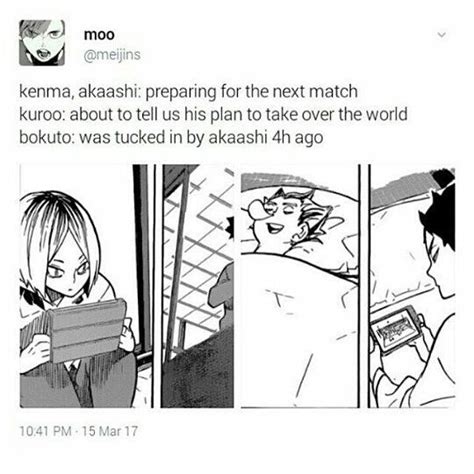 funny hq haikyuu kuroo kenma akaashii bokuto | Haikyuu ...