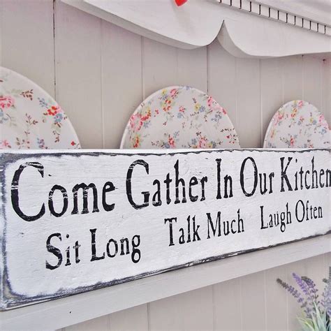 Personalised Vintage Style Wood Kitchen Sign Wooden Kitchen Signs