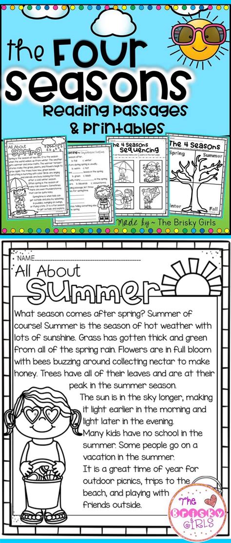 seasons reading passages  home packet reading passages