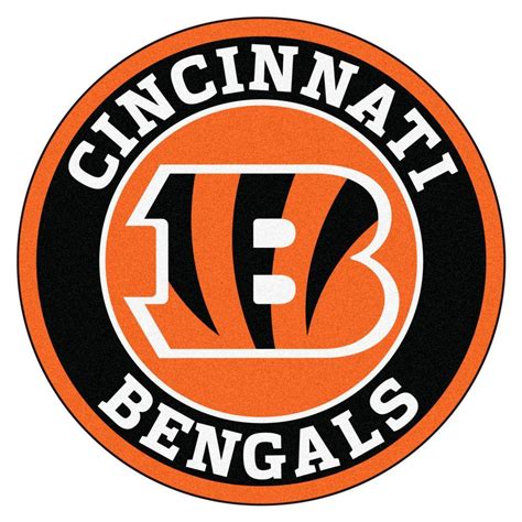 Fanmats Nfl Cincinnati Bengals Black 2 Ft Round Area Rug 17955 Nfl