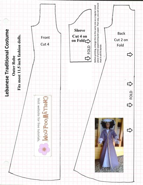Free Barbie Clothes Patterns Printable Web Barbie Skirt Pattern 1