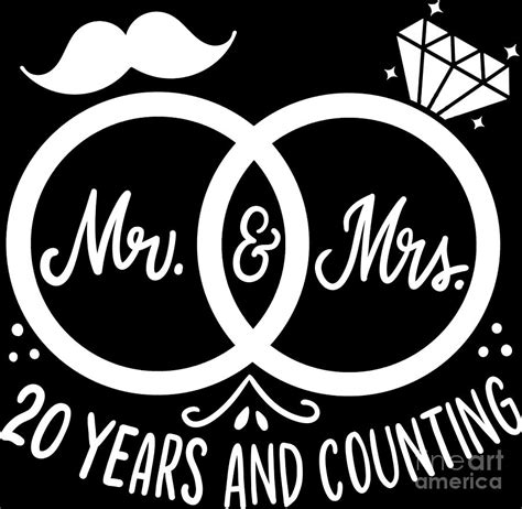 The traditional 20th wedding anniversary gift is china, which is a beautiful representation of the delicate balance you've mastered in your relationship after 20 years together. 20th Wedding Anniversary Mr And Mrs 20 Years Married ...