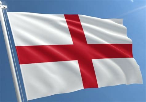 England's flag is represented by a red cross set on a white background. England Flag