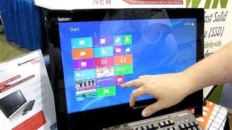Lenovo All In One Thinkcenter Windows 8 Touch Screen Demo Youtube