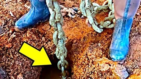 Man Finds Old Buried Chain On Farm Pulls Up Something Incredible Youtube