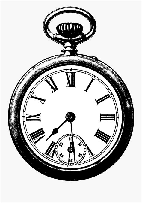 Vintage Clock Clipart Reloj De Bolsillo Dibujo Free Transparent