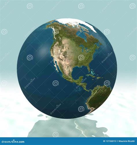 North America 3d Globe Stock Illustration Illustration Of Three 12156015